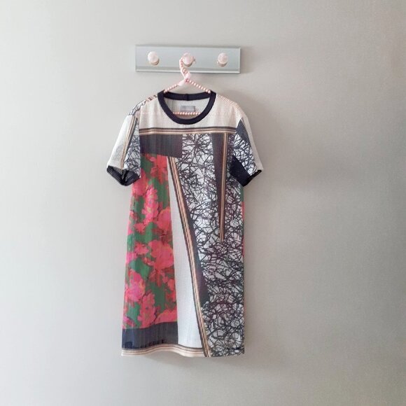 NWOT Clover Canyon floral abstract mesh box dress, XS - Picture 3 of 9